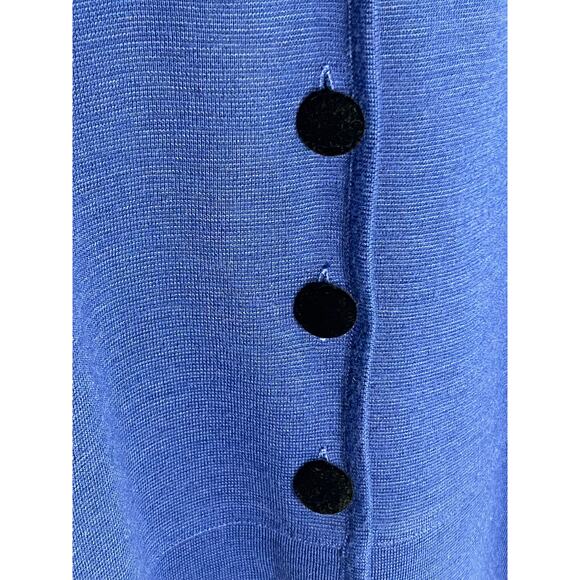 Marisa Christina Knit Long Sleeve Colorblock Button-Front Cardigan Navy/Black S - Picture 5 of 8